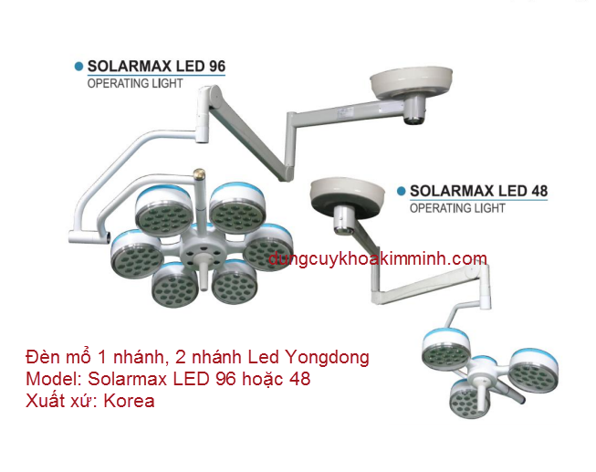 đèn mổ 1 hoặc 2 nhánh ánh sáng LED solarmax